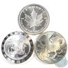 Image 1 : Lot of 3 Different 1oz Fine Silver Rounds (Tax Exempt) 3pcs.