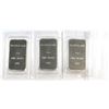 Image 2 : Strip of 3 Scotiabank 1oz Fine Silver Bars- Sealed (Tax Exempt) 3pcs.