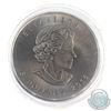 Image 2 : 2015 Canada $5 Coloured 'Flaming Skull' Antique Finish 1oz Fine Silver Maple (Tax Exempt)