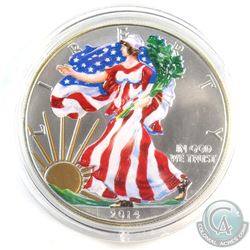 2014 United States $1 Coloured 1oz Fine Silver Eagle (Tax Exempt)