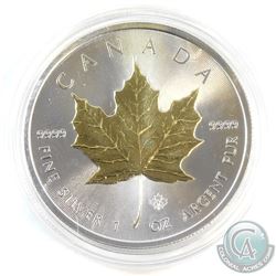 2015 Canada $5 Gilded 1oz Fine Silver Maple (Tax Exempt)
