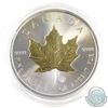 Image 1 : 2015 Canada $5 Gilded 1oz Fine Silver Maple (Tax Exempt)