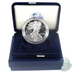 2001 American Eagle 1oz Fine Silver Proof Coin with Display Box and Certificate of Authenticity (Tax