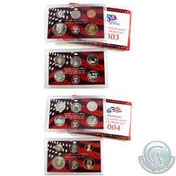 2003 & 2004 United States Mint silver proof set with box and coa (coins are toned and packaging cont
