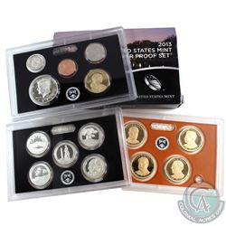 2013 United States mint silver proof 14-coin set with box and coa (some coins are lightly toned, and