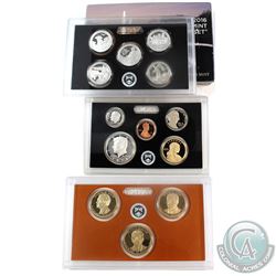 2016 United States mint silver proof 13-coin set with box and coa (some coins are lightly toned, and