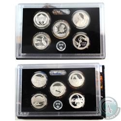 2014 & 2015 United States Mint 5-coin America the Beautiful set.  (some coins are lightly toned, and
