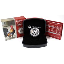 Perth Mint Issue: 2017 Australia $1 Year of the Rooster High Relief 1oz Silver Coin (No Tax)
