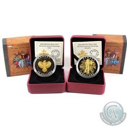2014 Canada $20 Seven Sacred Teachings Honesty  & Love Fine Silver coins. Capsules contain light scu
