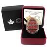 Image 1 : 2018 Canada $20 Golden Spring Pysanka Fine Silver Egg Shaped Coin. (TAX Exempt)