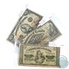 Image 1 : 1870 DC-1c, 1900 DC-15a & 1923 DC-24c Dominion of Canada Banknotes. 3pcs