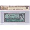Image 1 : 1954 $1 BC-37b-N1-ii-N10-I, Bank of Canada, Beattie-Rasminsky, S/N: L/N7575757, 2 Digit RADAR, 2 Cyc