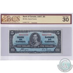 1937 $5 BC-23c, Coyne-Towers, S/N: B/S6817779, BCS Certified VF-30