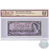 Image 1 : 1954 $10 BC-40b, Beattie-Rasminsky, Modified Portrait, S/N: J/V5418782, BCS Certified CUNC-62 Origin