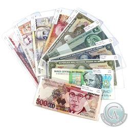 Lot of 1954-1993 Banknotes from Brazil, All Different and Uncirculated. 10pcs