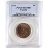Image 1 : 1-cent 1913 PCGS Certified MS-65 RB. An attractive evenly toned coin.
