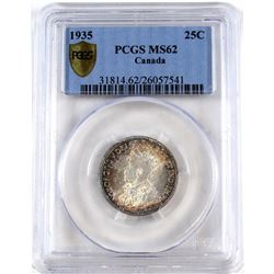 25-cent 1935 PCGS Certified MS-62.