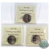 Image 2 : 2012 Canada 25-cent Tecumseh Colour, 2012 Brock & 2013 Salaberry ICCS Certified MS-66. 3pcs
