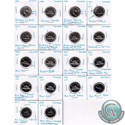 Estate Lot of 18x Canada 5-cent Error Coins Dated 1948-2018. 18pcs
