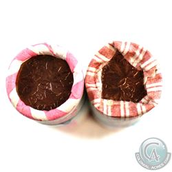 1987 & 1989 Canada 1-cent Original Roll of 50pcs. 2 Rolls