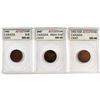 Image 1 : 1946 RB, 1947 Maple Leaf & 1953 NSF Canada 1-cent ACG Certified MS-66. 3pcs