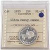 Image 1 : 25-cent 1955 ICCS Certified PL-67 Ultra Heavy Cameo  *Tied for the Highest Grade by ICCS *
