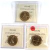 Image 2 : Loon $1 1992 Confederation, 1994 Remembrance, 1995 Loon All ICCS Certified MS-66  3pcs.