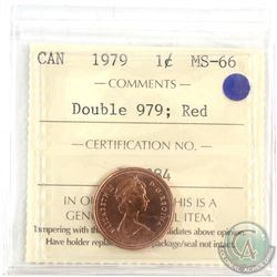 1979  Double 979 Canada 1-cent ICCS Certified MS-66