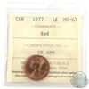 Image 1 : 1977 Canada 1-cent ICCS Certified MS-67