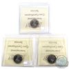Image 2 : 1977,1978 & 1979 Canada 10-cent ICCS Ceritified MS-66. 3pcs