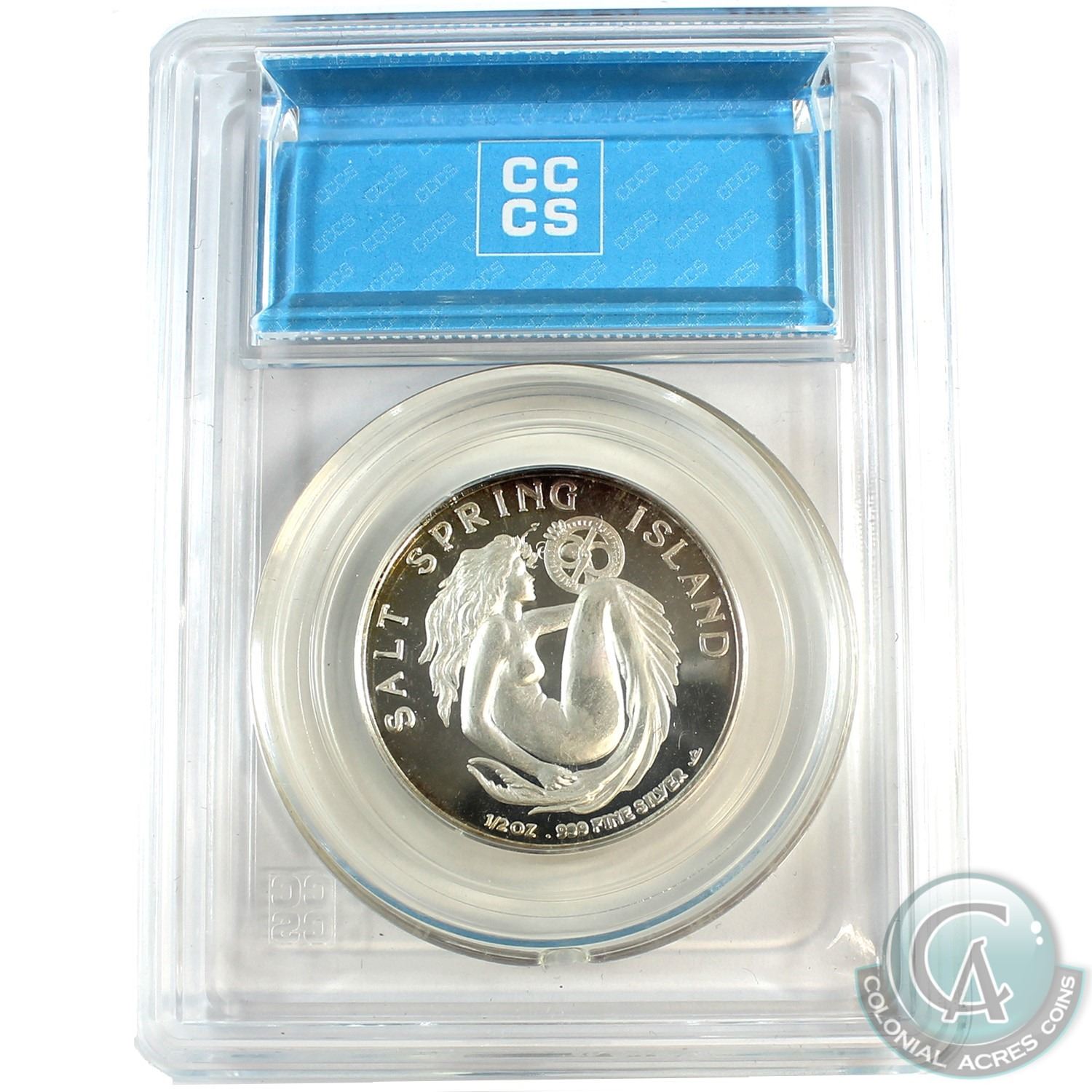 2007 Lasqueti Island 1/2oz Mermaid CCCS Certified PF65 Heavy Cameo