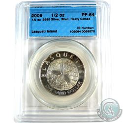 2009 Lasqueti Island 1/2oz Sand Dollar Shell CCCS Certified PF-64 Heavy Cameo (Tax Exempt)
