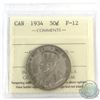 Image 1 : 1934 Canada 50-cent ICCS Certified F-12.