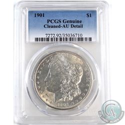 1901 United States $1 PCGS Certified Genuine AU-Detail - Cleaned.