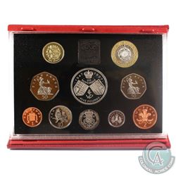 1997 United Kingdom Deluxe 10-Coin Proof Set in Original Packaging.