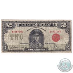 1923 Dominion of Canada  $2, Serial: N/997966, VG.