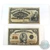 Image 1 : 1900 Dominion of Canada 25ct Saunders Note & 1923 Dominion of Canada 25ct Campbell-Clark Note.  2pcs