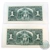Image 2 : Consecutive 1937 Bank of Canada $1 Coyne-Towers, W/M5585479/80. UNC+ Condition. 2pcs.