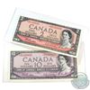 Image 1 : 1954 Bank of Canada $2 & $10 Replacement Note Set.  You will receive a 1954 $2 Beattie-Rasminsky *B/