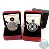 Image 1 : 2007 Canada $8 Fine Silver Chinese Square Hole Coin & 2010 Canada $8 Maple of Strength Sterling Silv