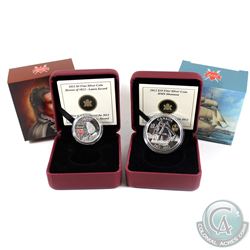 2012 Canada $10 War of 1812 - HMS Shannon & 2013 Canada $4 Heroes of the War of 1812 - Laura Secord 