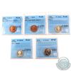 Image 1 : 1965-1979 Canada CCCS Certified Coin Collection. You will receive the following, 1965  1-cent SmBds 