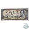 Image 1 : BC-33b 1954 Bank of Canada Devil's Face $20 Beattie-Coyne C/E5419910 F-VF. (writing)