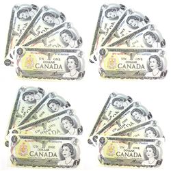 Consecutive 1973 Bank of Canada $1 Collection in Unc Condition. You will receive the following, Crow