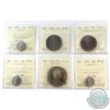 1967-1975 Canada ICCS Certified SP-66 Coin Collection. You will receive the following, 1967 10-cent,