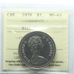 Nickel $1 1978 ICCS Certified MS-65