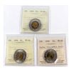Image 1 : $2 2005, 2006 & 2008 Quebec ICCS Certified MS-66. 3pcs