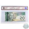 Image 2 : BC-64a 2004 Bank of Canada $20, Jenkins-Dodge 2-DIGIT RADAR, AYR2626262 BCS Certified VF-35 Original