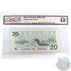 BC-58b-i 1991 Bank of Canada $20 Bonin-Thiessen, MISMATCHED SERIAL NUMBERS BCS Certified F-12. Tears