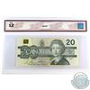 Image 2 : BC-58b-i 1991 Bank of Canada $20 Bonin-Thiessen, MISMATCHED SERIAL NUMBERS BCS Certified F-12. Tears